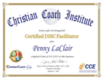 A certificate of completion for the christian coach institute.