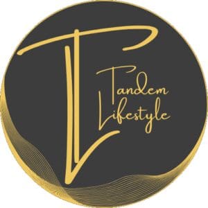 Gold "Tandem Lifestyle" logo on black background.